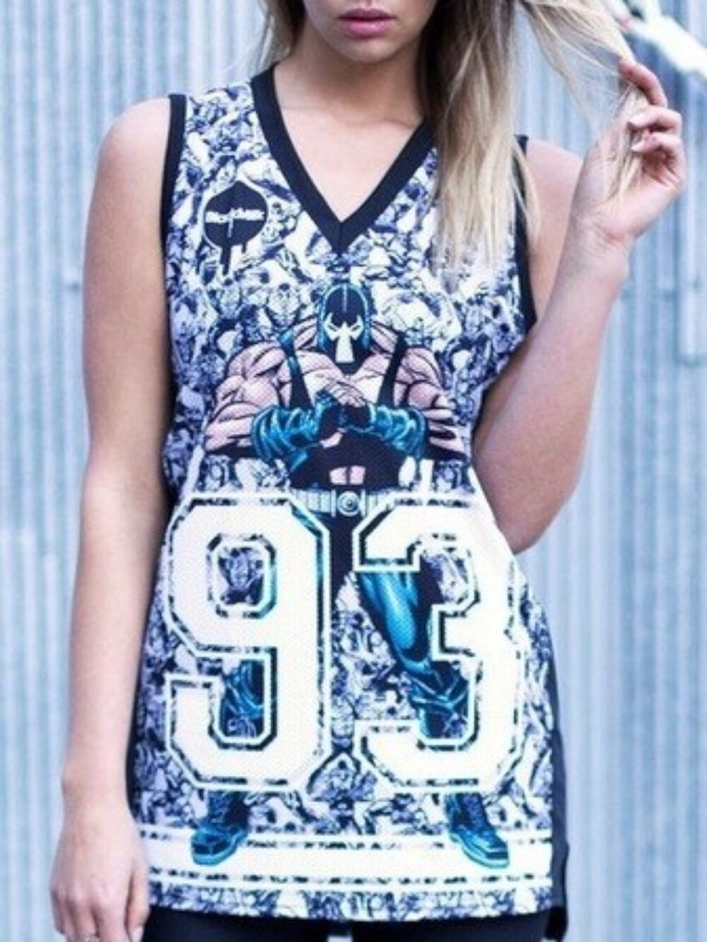 Blackmilk Batman Bane DC Comics Basketball Shooter Oversized Jersey Top Size XL